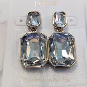 J.Crew Factory Crystal Drop Statement Earrings